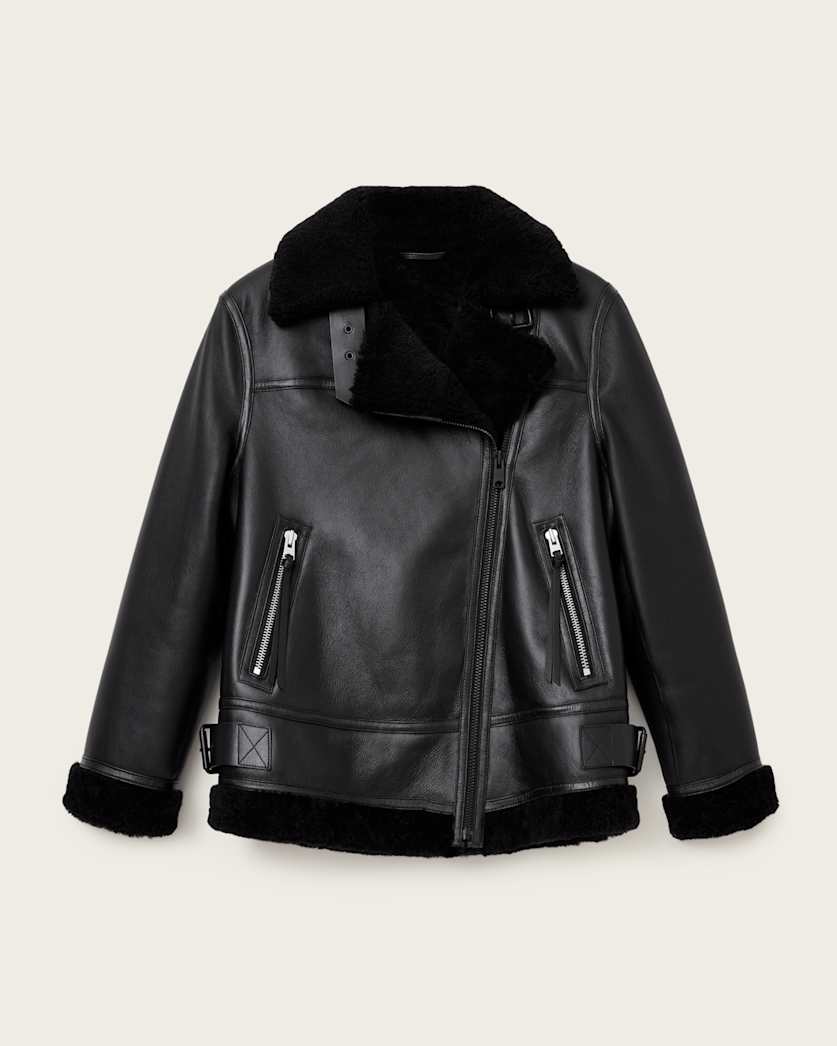 Sola Shearling Biker Jacket