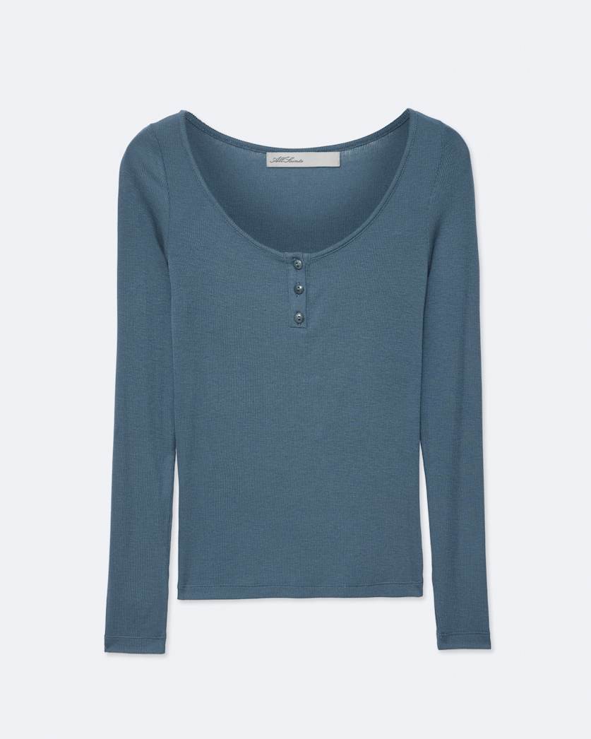 Jules Slim Fit Cotton Henley