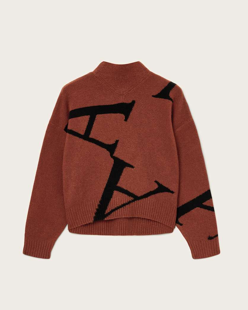 A Star High Neck Jacquard Jumper