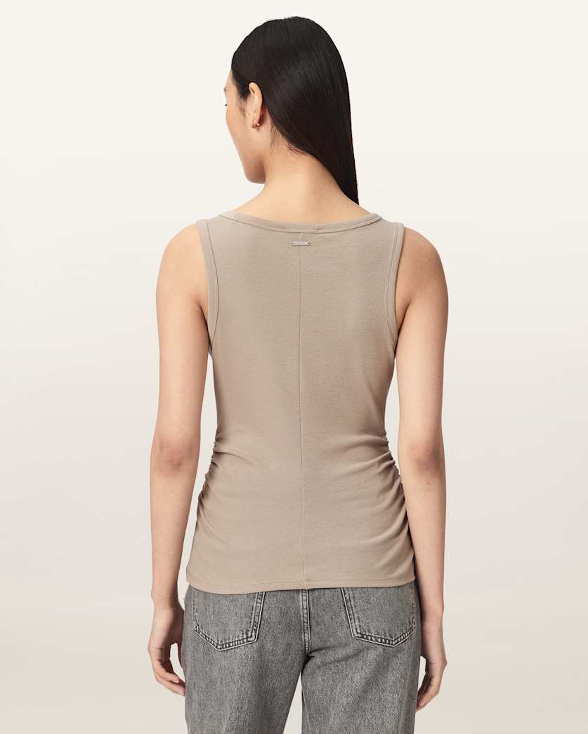 Katarina Boat Neck Slim Fit Tank Top