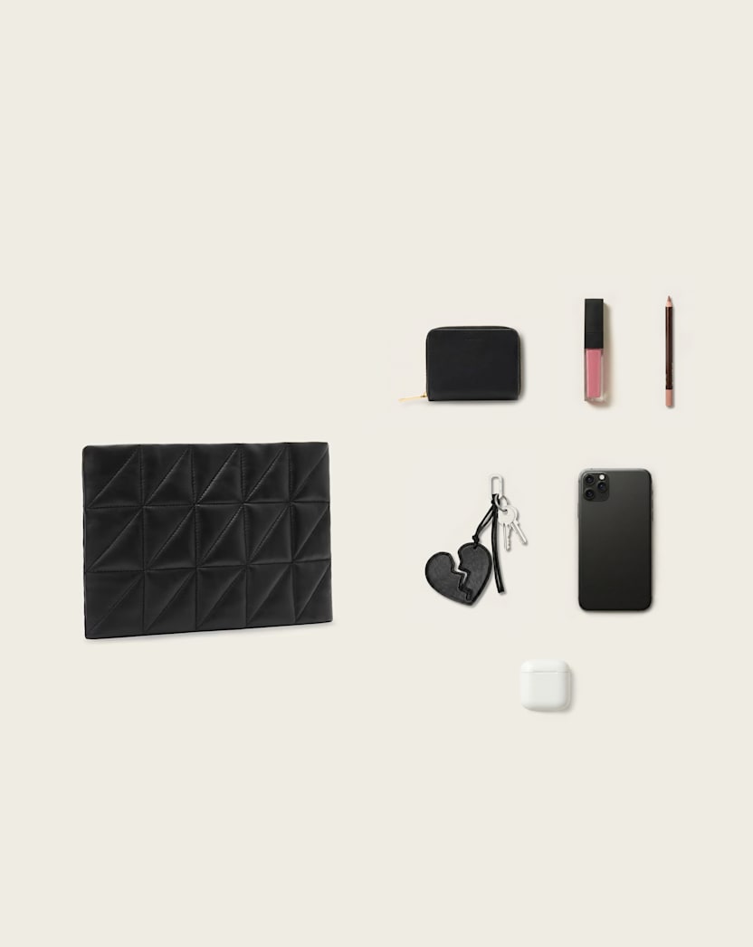 Bettina Leather Quilt Clutch Bag