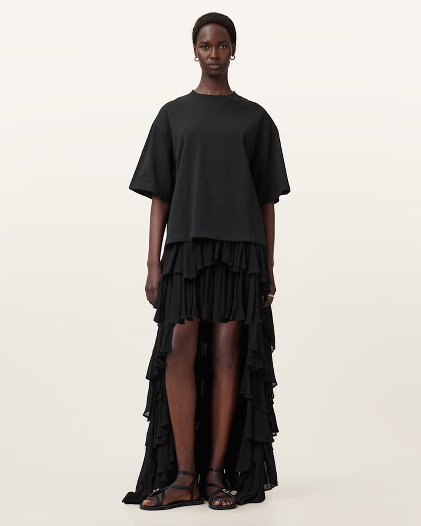 Amelie Crochet Oversized Boxy T-Shirt