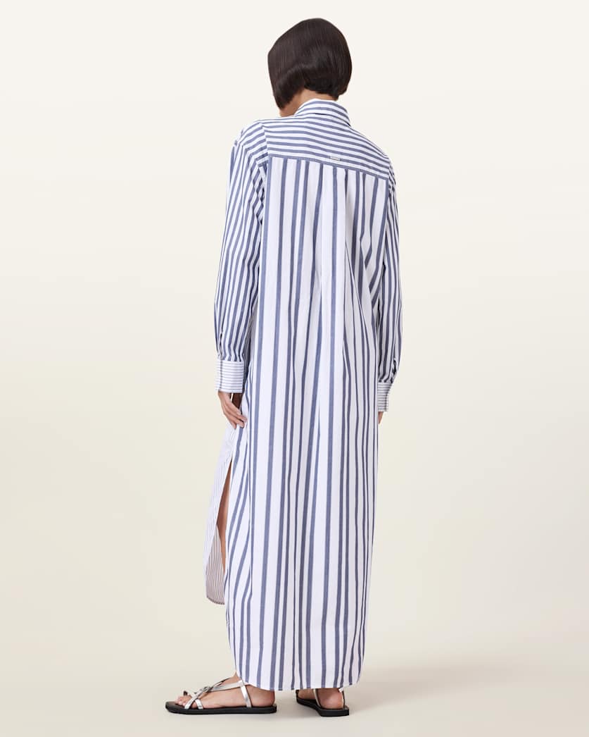 Shannon Striped Shirt Maxi Dress