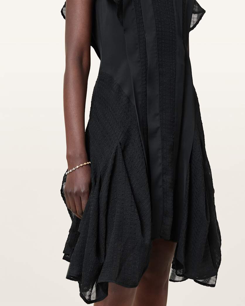 Fleur Textured Asymmetric Hem Dress