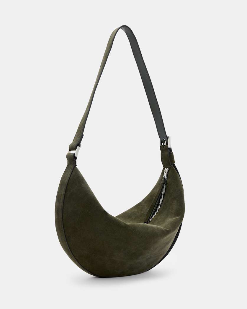 Half Moon Leather Shoulder Bag