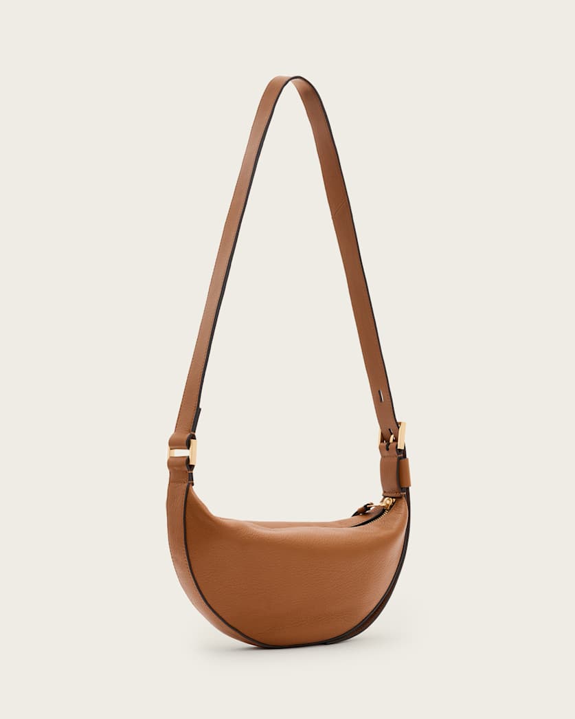 Half Moon Leather Crossbody Bag