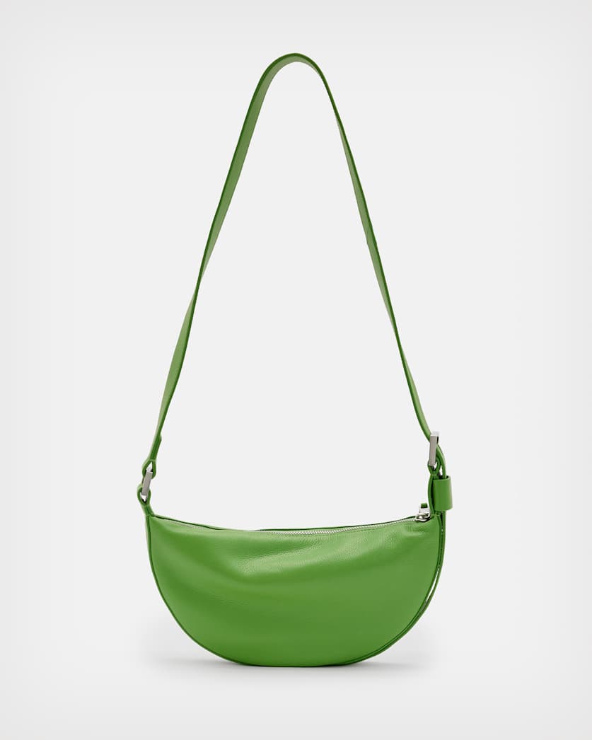 Half Moon Leather Crossbody Bag