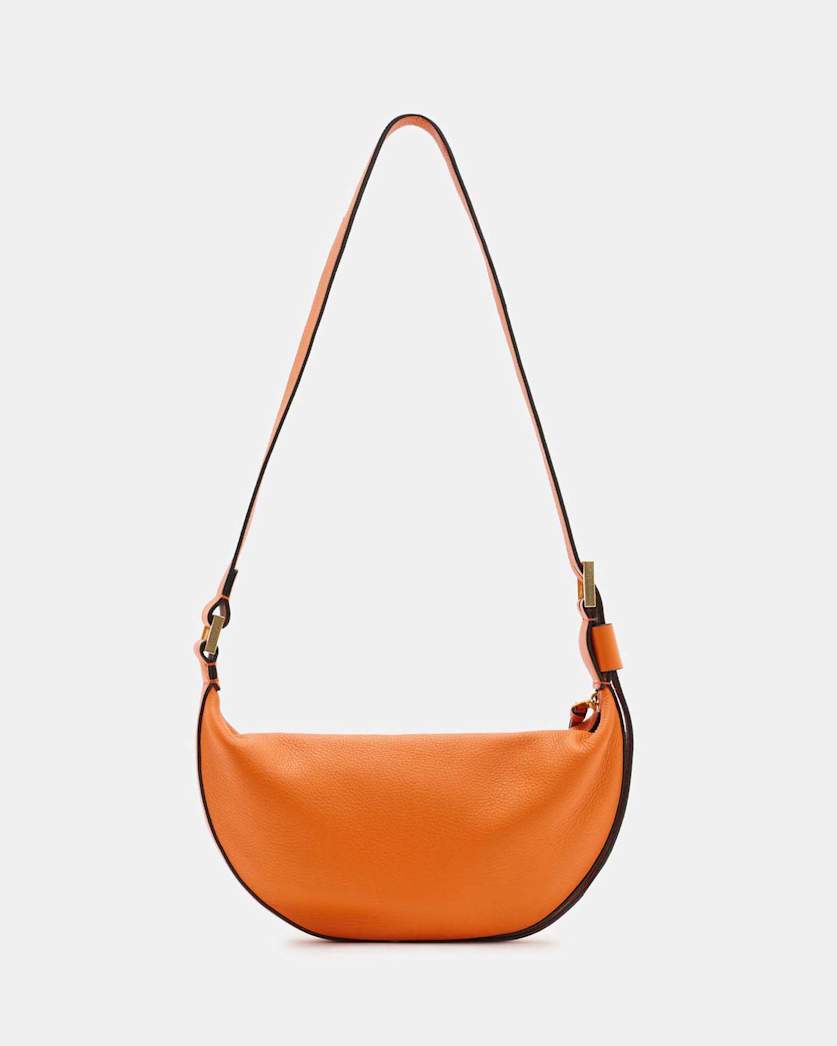 Half Moon Leather Crossbody Bag