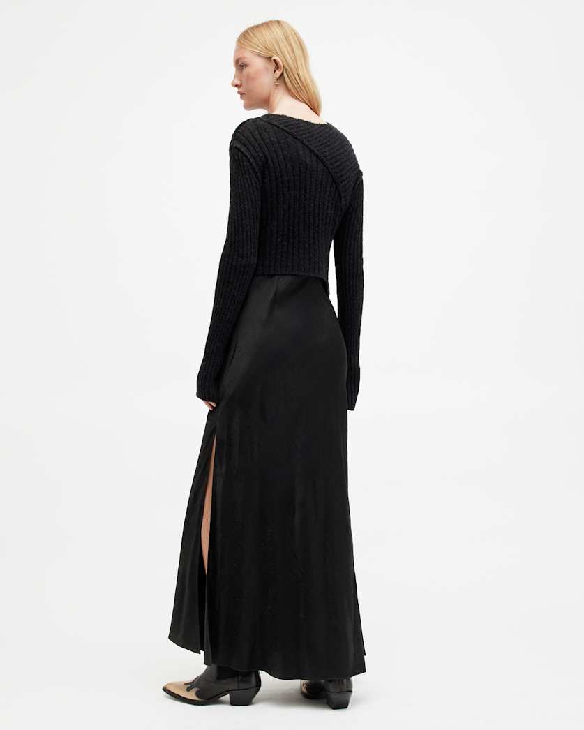 Amos 2-In-1 Satin Maxi Dress