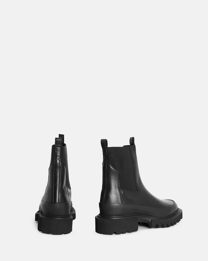 Harlee Chunky Leather Slip On Boots