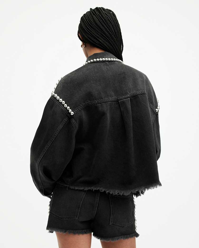 Nicky Studded Denim Shirt Jacket