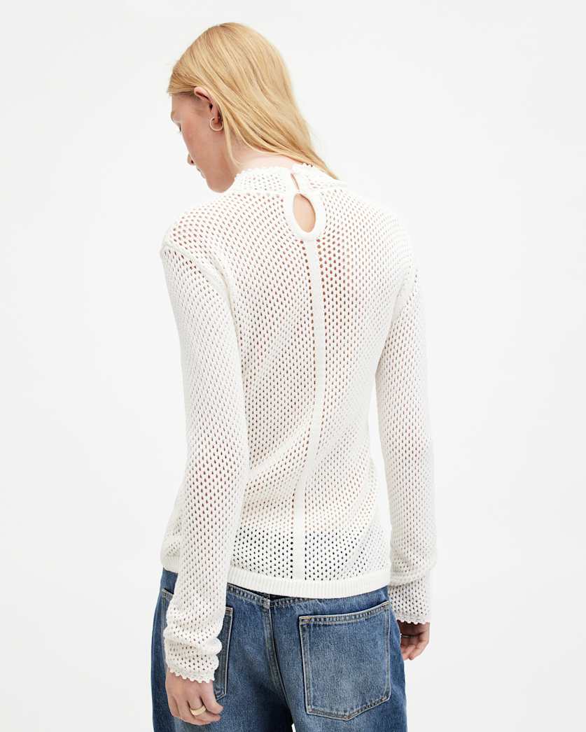 Avril Roll Neck Open Stitch Jumper
