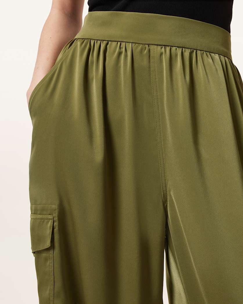 Kaye Relaxed Fit Satin Trousers
