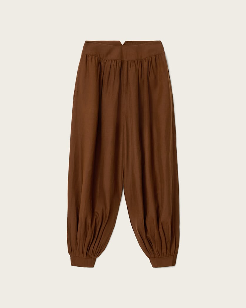 Harrie Linen Blend Baggy Fit Trousers
