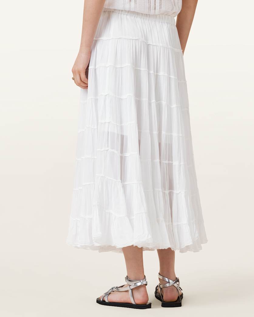 Eva Tiered Midi Skirt