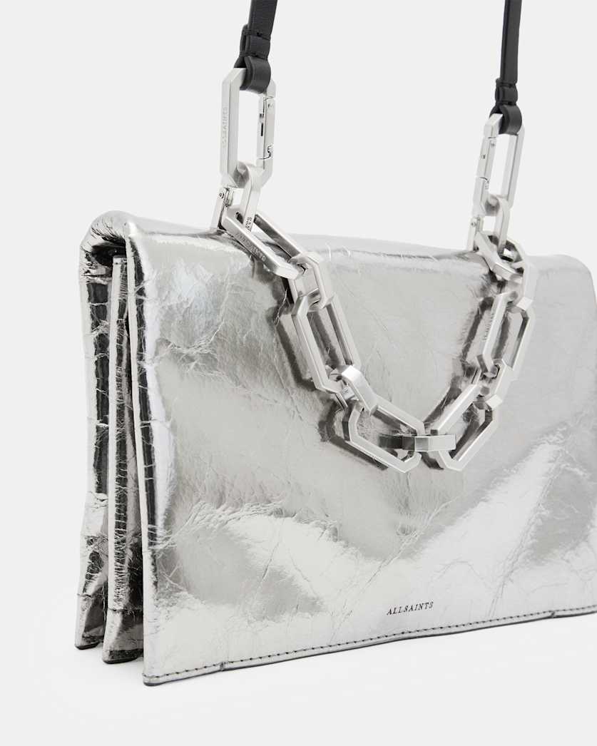 Yua Leather Removable Chain Clutch Bag