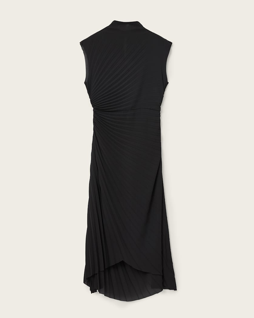 Rayanna Pleated Satin Midi Dress