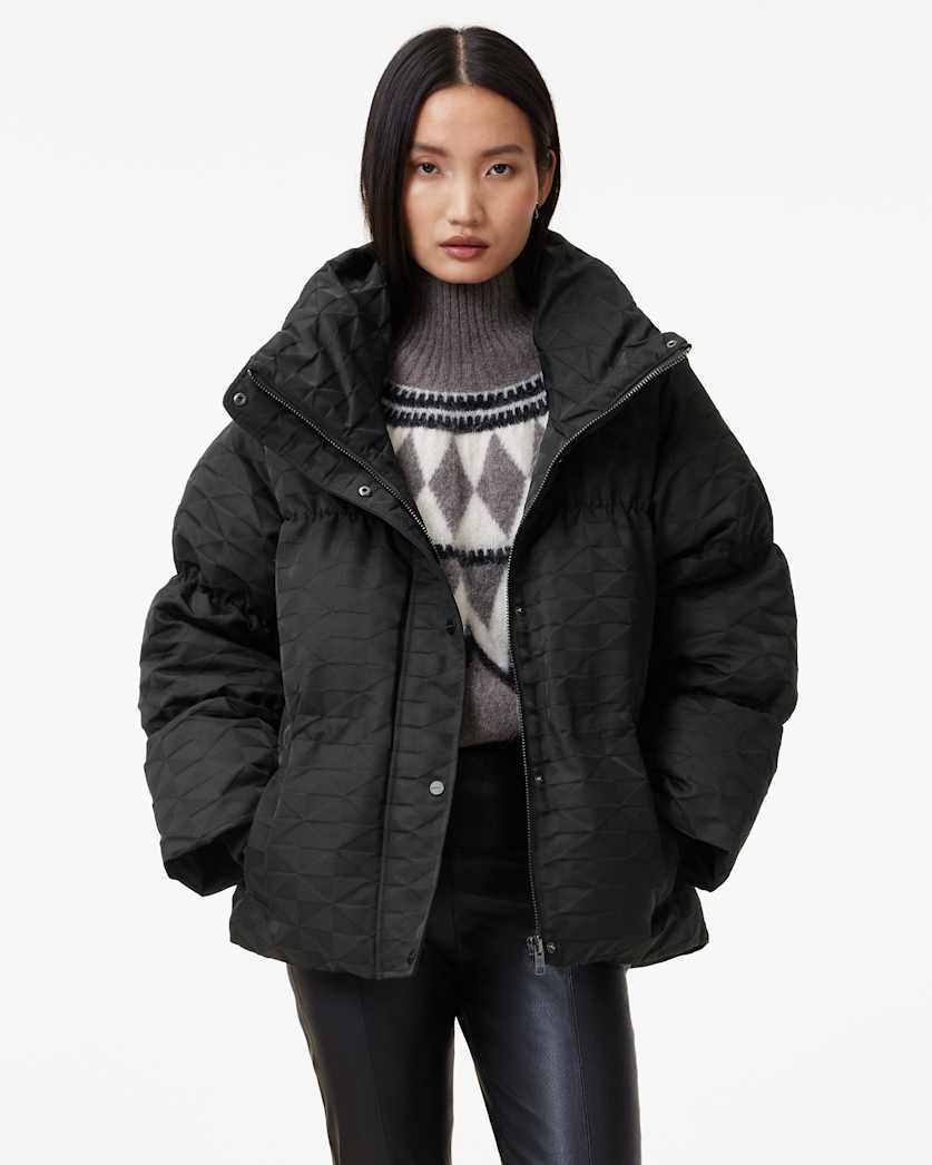Peckham Geometric Jacquard Puffer Jacket