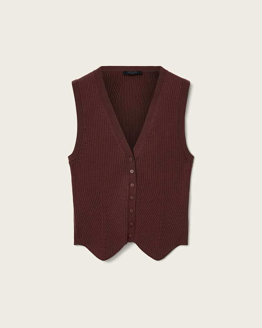 Cruz Ribbed Knitted Waistcoat