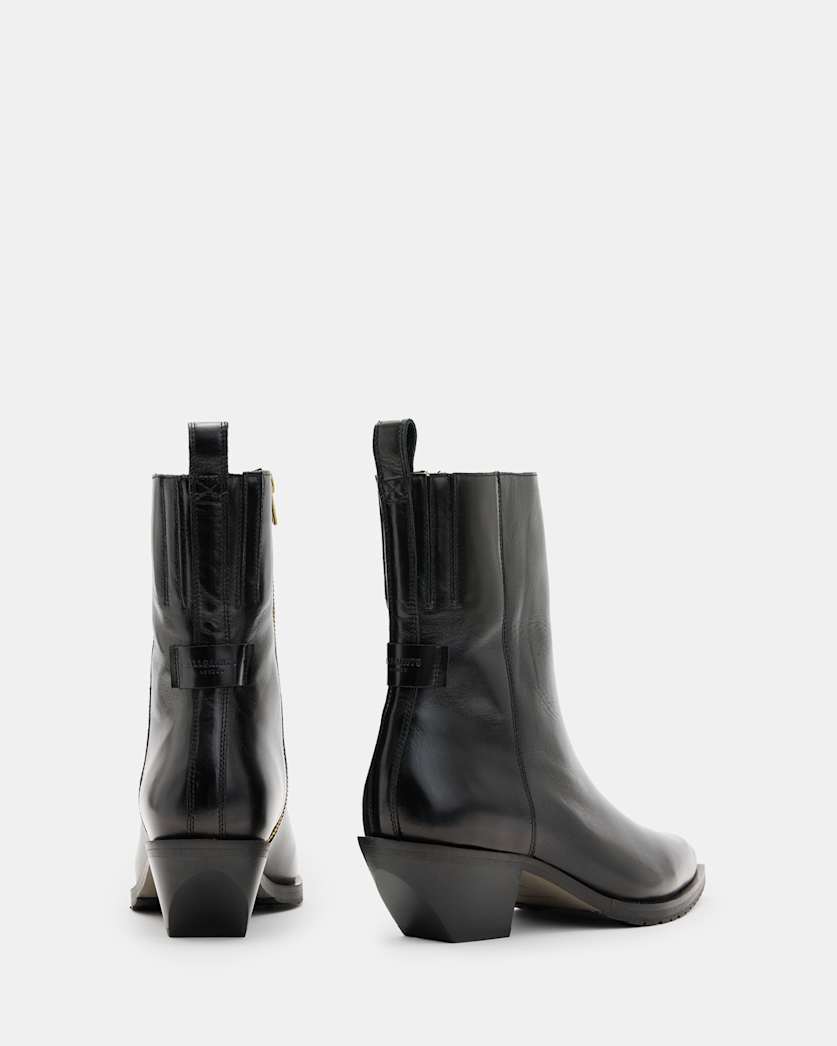 Bazely Pointed Toe Leather Boots