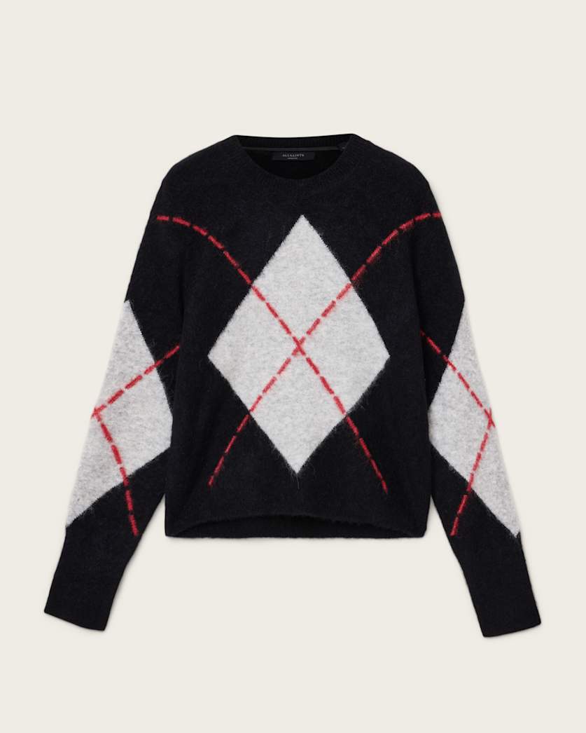 Lou Argyle Wool Jumper