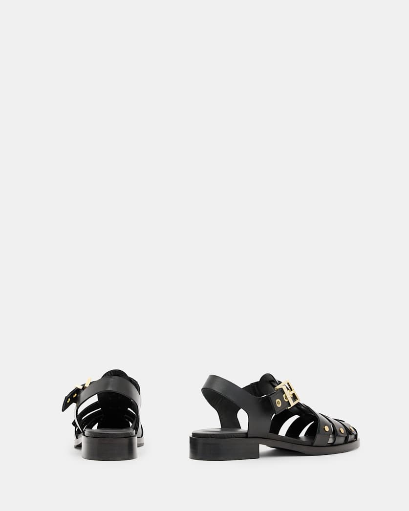 Nelly Studded Leather Sandals
