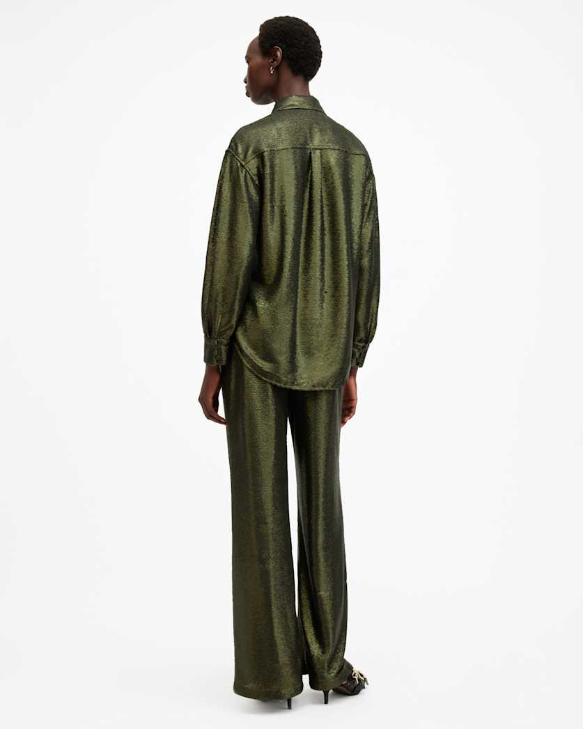 Charli Wide Leg Sequin Trousers