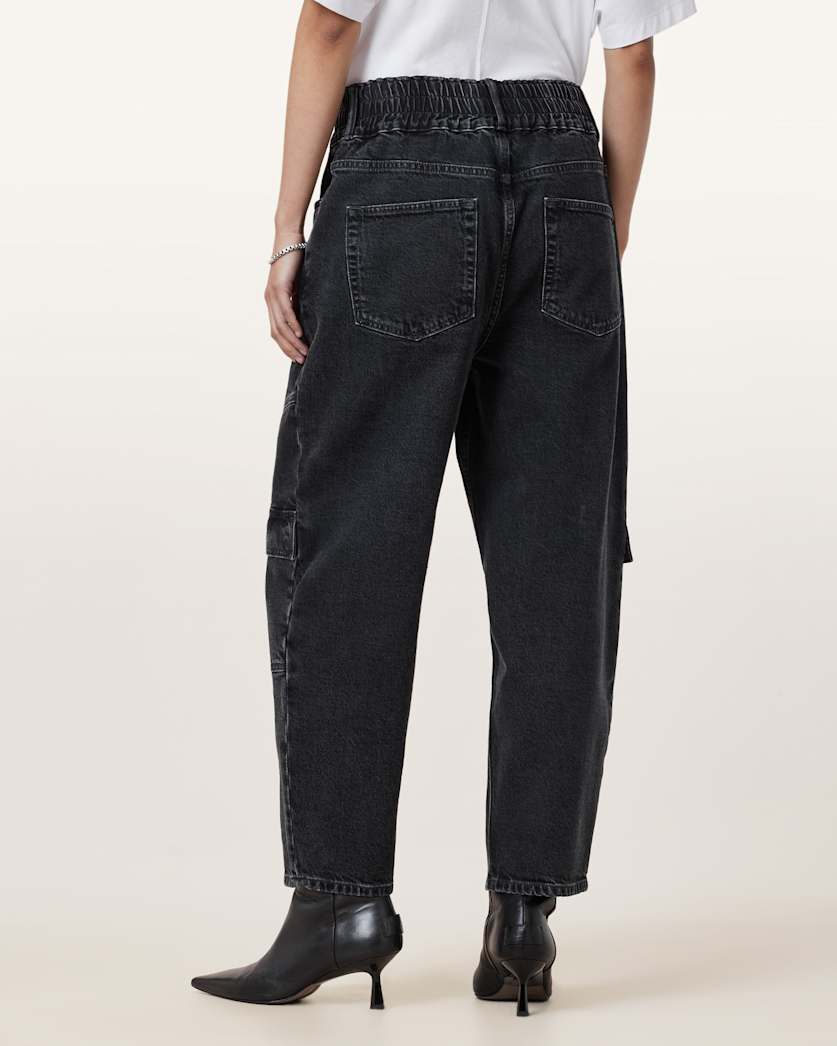 Daisy Mae Tapered Leg Cargo Denim Jeans