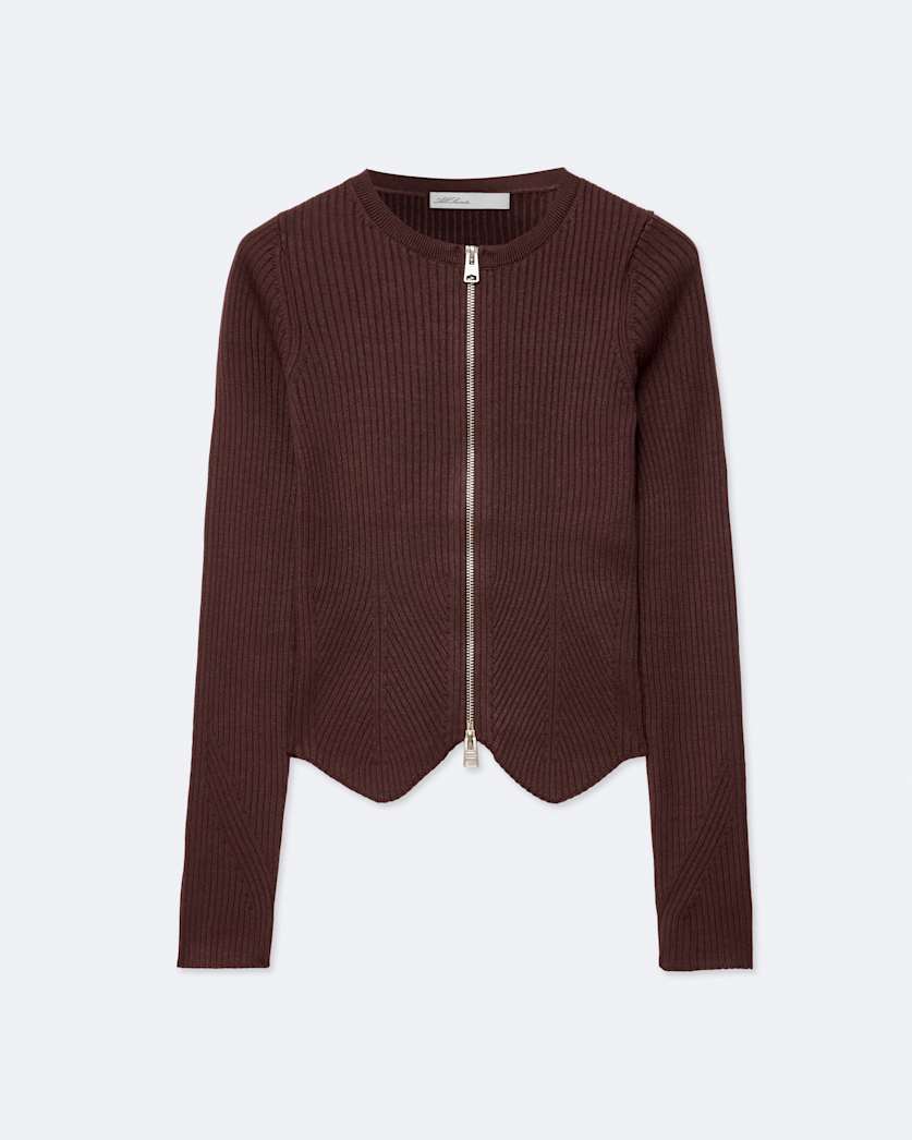 Cruz Zip-Up Ribbed Cardigan