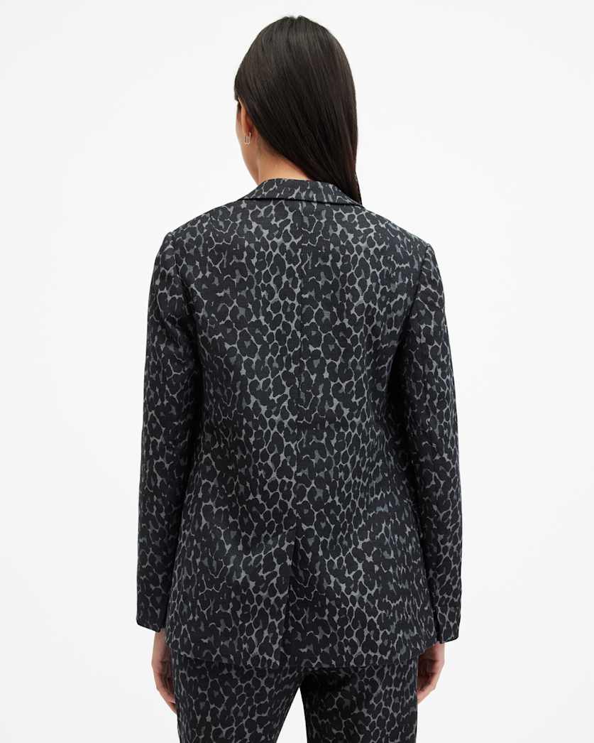 Aurora Leopard Jacquard Blazer