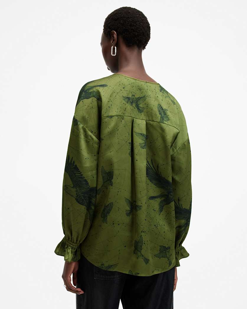 Penny Wrap Over Deep V-Neck Shirt