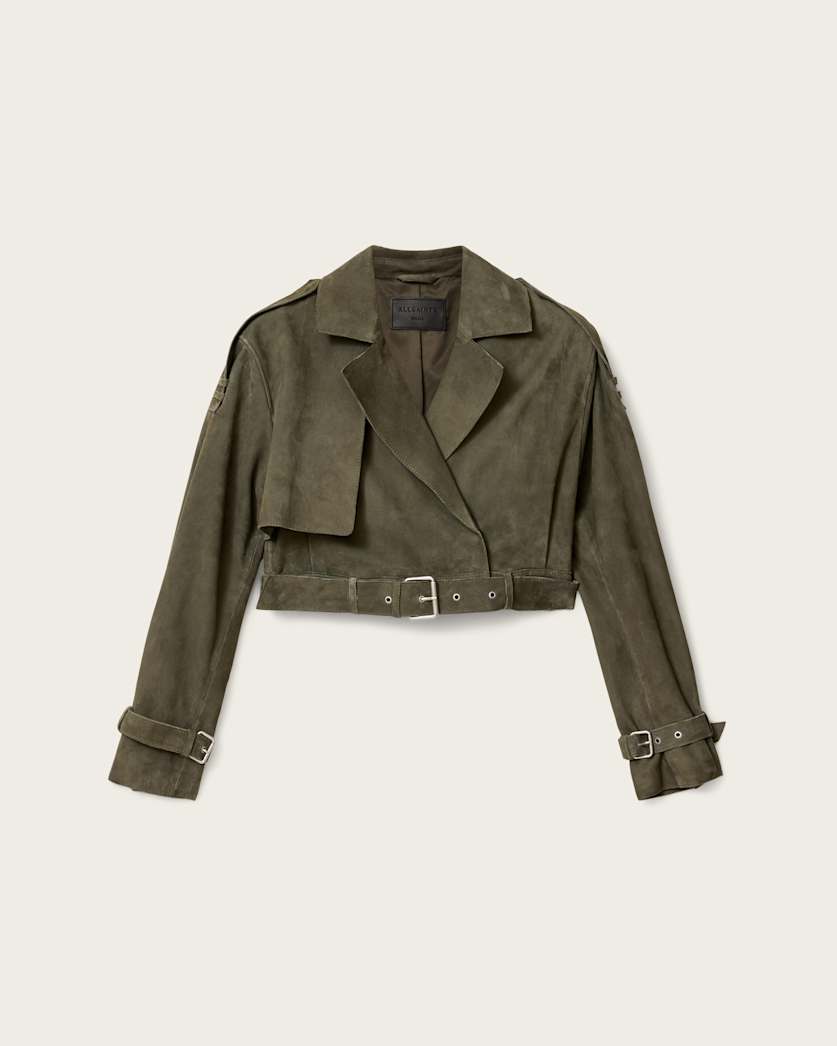 Ophelia Cropped Suede Jacket