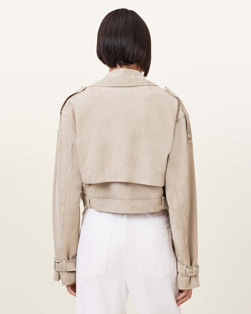 Ophelia Cropped Suede Jacket