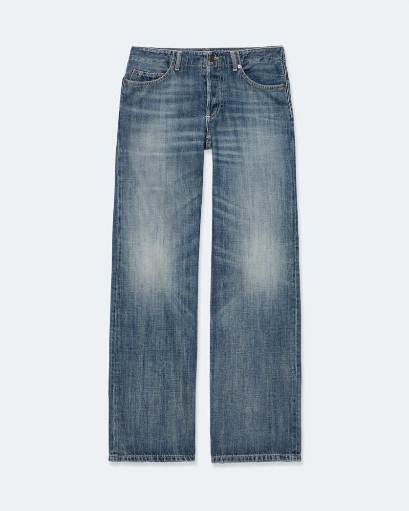 Vintage Indigo Nico Low-Rise Wide-Leg Jeans