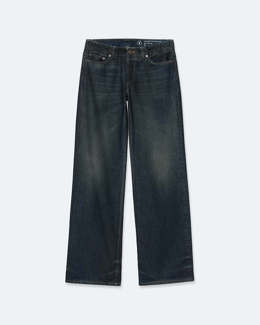 Tinted Dark Indigo Nico Low-Rise Wide-Leg Jeans
