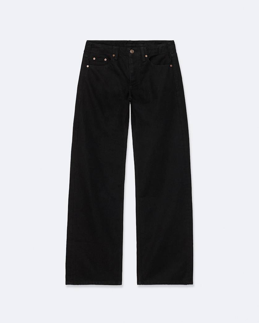 Jet Black Nico Low-Rise Wide-Leg Jeans