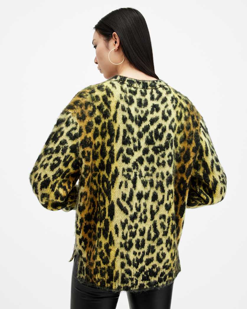 Lex Oversized Leopard Print Jumper