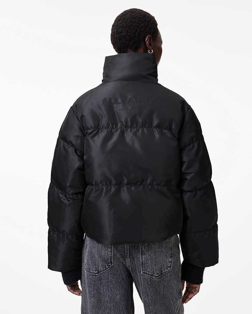 Nickol Asymmetric Cropped Puffer Jacket