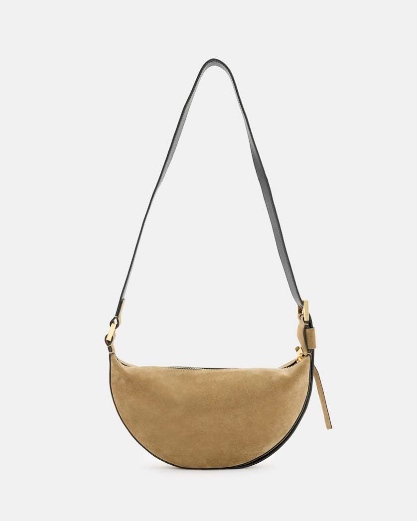 Half Moon Leather Crossbody Bag