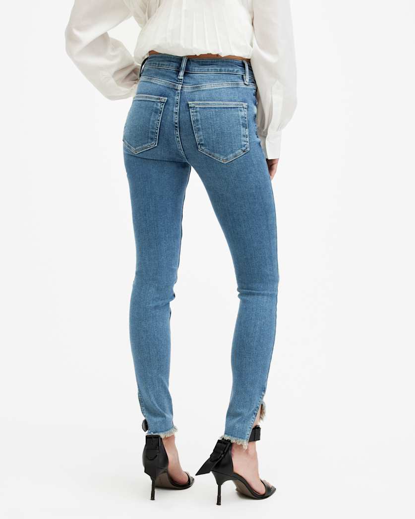 Dax Asymmetric Hem Skinny Denim Jeans