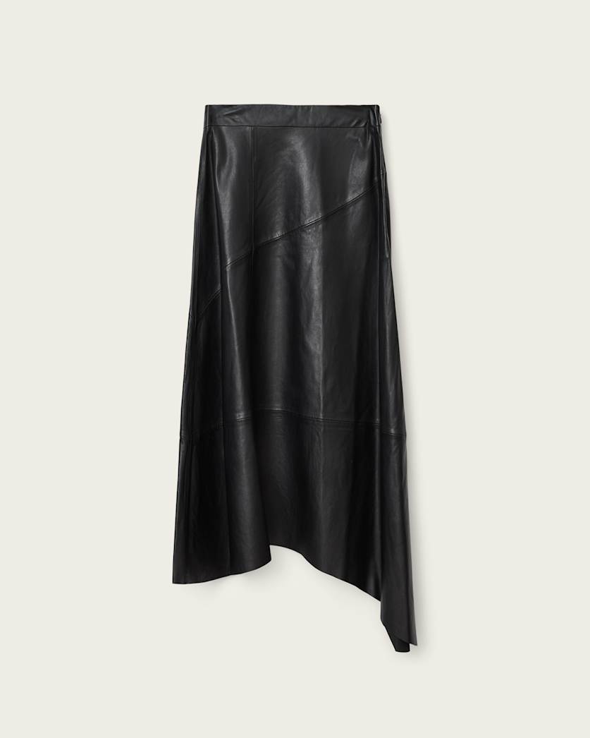 Gia Leather Midi Skirt