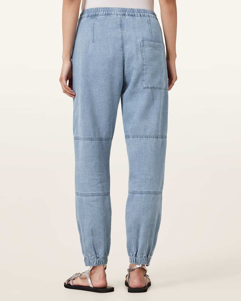 Val High-Rise Cargo Linen Blend Trousers