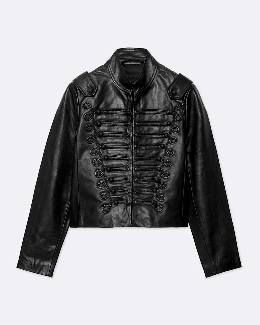 Rummy Cropped Leather Jacket