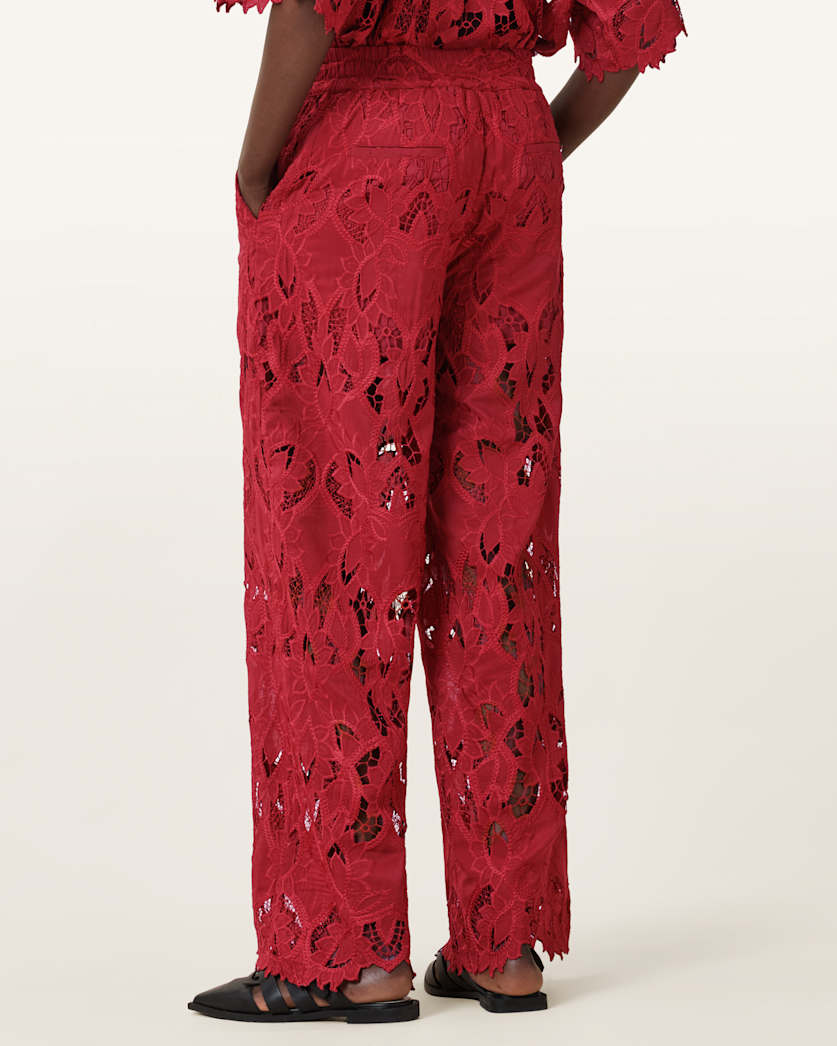 Charli Embroidered Straight Fit Trousers