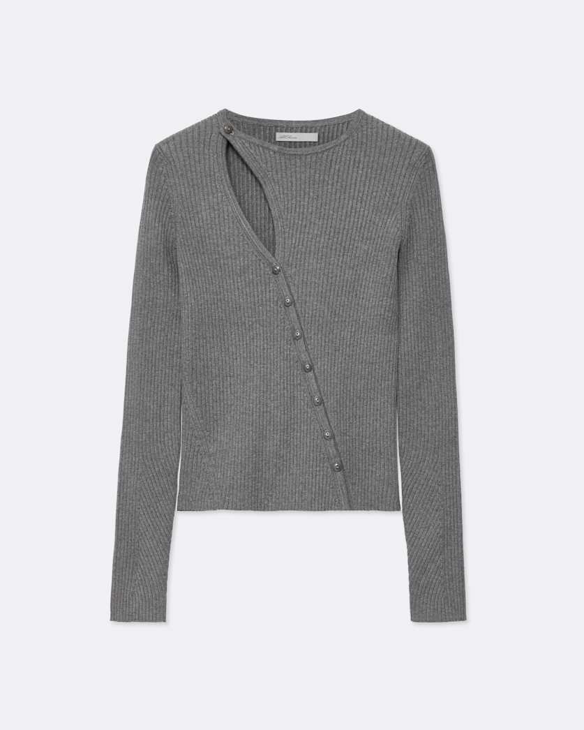 Cruz asymmetric button-front cardigan
