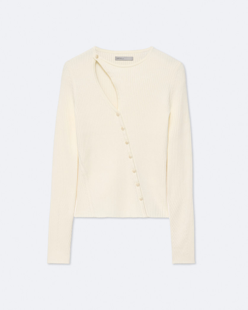 Cruz asymmetric button-front cardigan