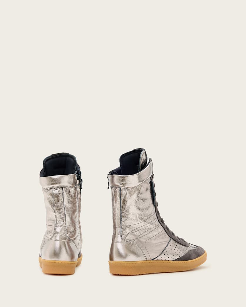 Lousie Leather High Top Trainers
