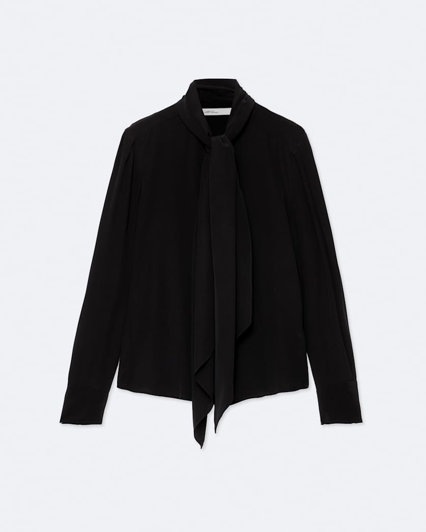 Bow-detail silk shirt