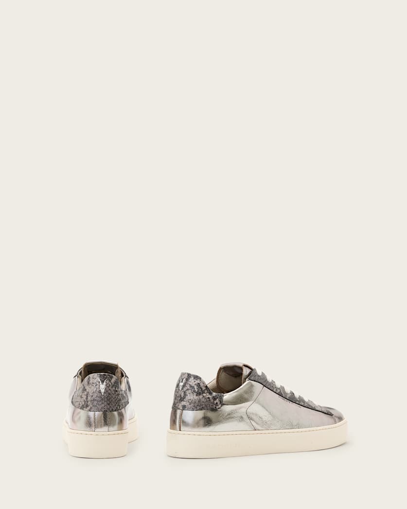 Shana Low Top Metallic Leather Trainers