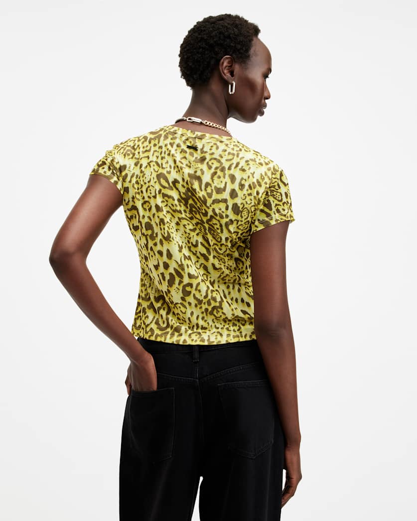 Ellie Mesh Animal Print T-Shirt